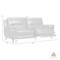 Armen Living Lizette Contemporary Sofa in Dark Brown Wood Finish and Dove Gray Genuine Leather LCLZ3DV - alternate 7